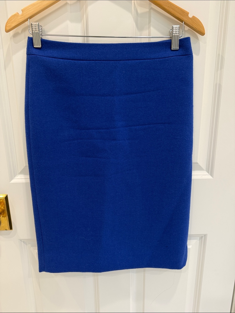 J crew Women's Pencil Skirt in Royal Blue size 0 wool